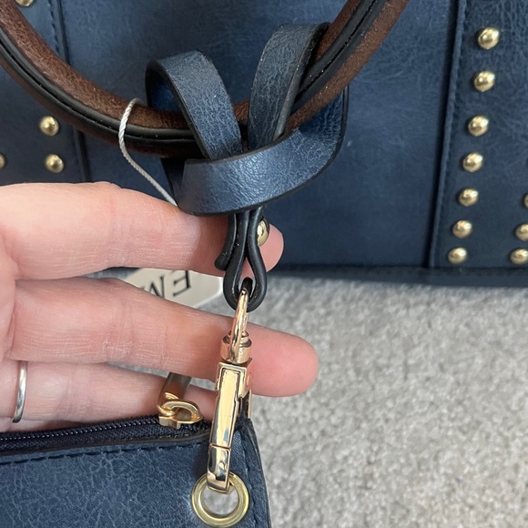 Empire Navy Blue Women's Bag Set-Tote,Purse and Card holder or coin purse - Picture 3 of 16